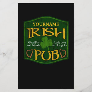 Personalised Irish Pub Sign Flyer