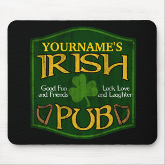 Personalised Irish Pub Sign Mouse Pad
