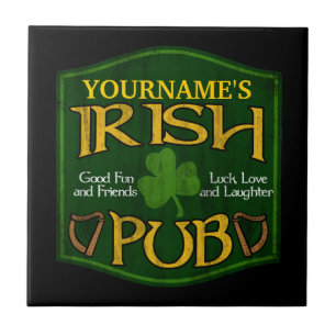 Personalised Irish Pub Sign Tile