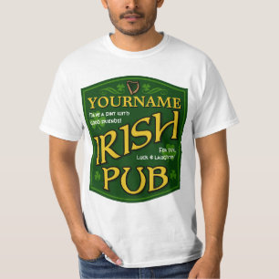 Personalised Irish Pub Sign Value T-Shirt