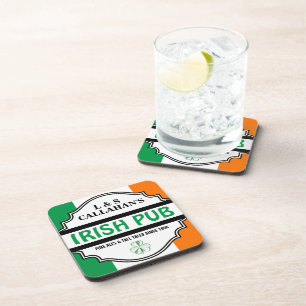 Personalised Irish Pub Tavern for Couples Coaster