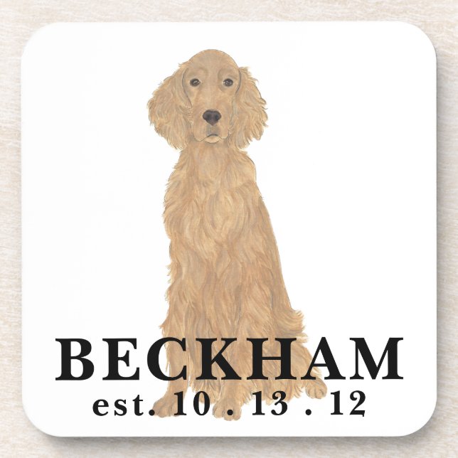 Personalised Irish Setter Coaster (Front)