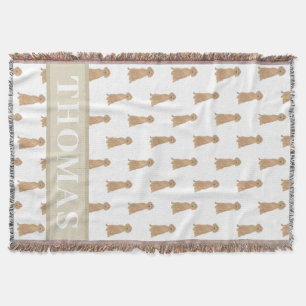 Personalised Irish Setter  Throw Blanket