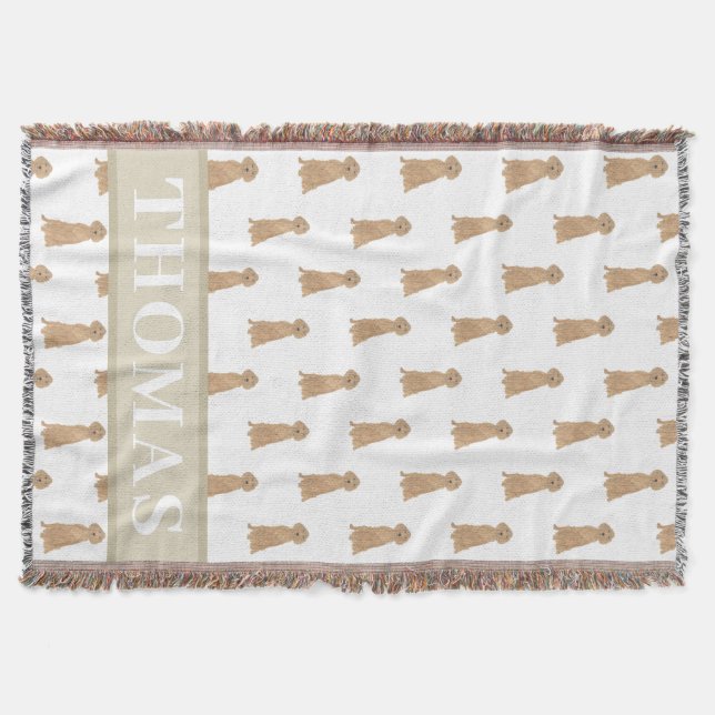 Personalised Irish Setter  Throw Blanket (Front)