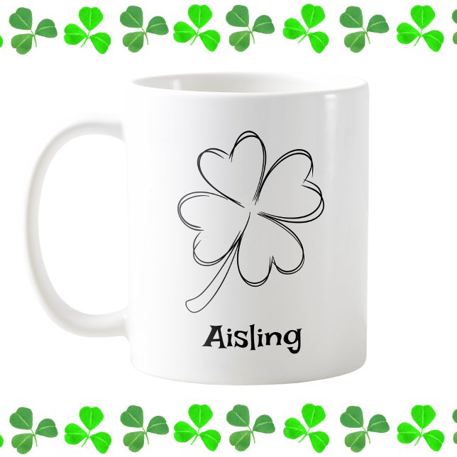 Personalised Irish Shamrock Coffee Mug (Creator Uploaded)
