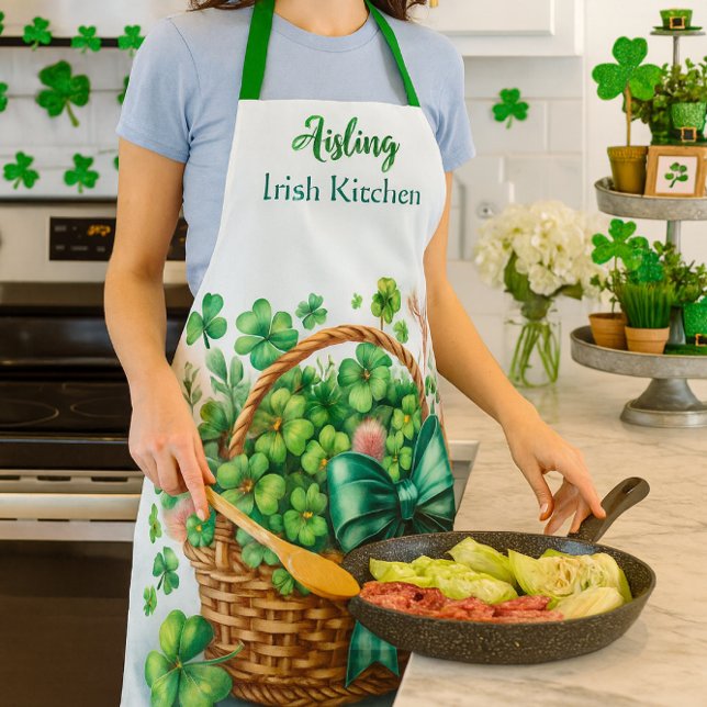 Personalised Irish Shamrocks  Apron (Creator Uploaded)