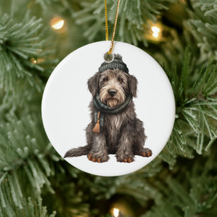 Personalised Irish Wolfhound Dog Ceramic Ornament