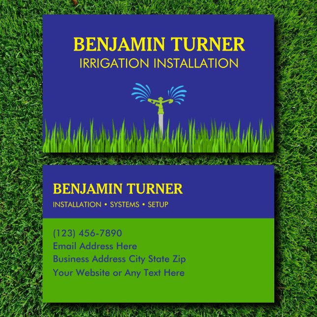 Personalised Irrigation Installation Business Card (Creator Uploaded)