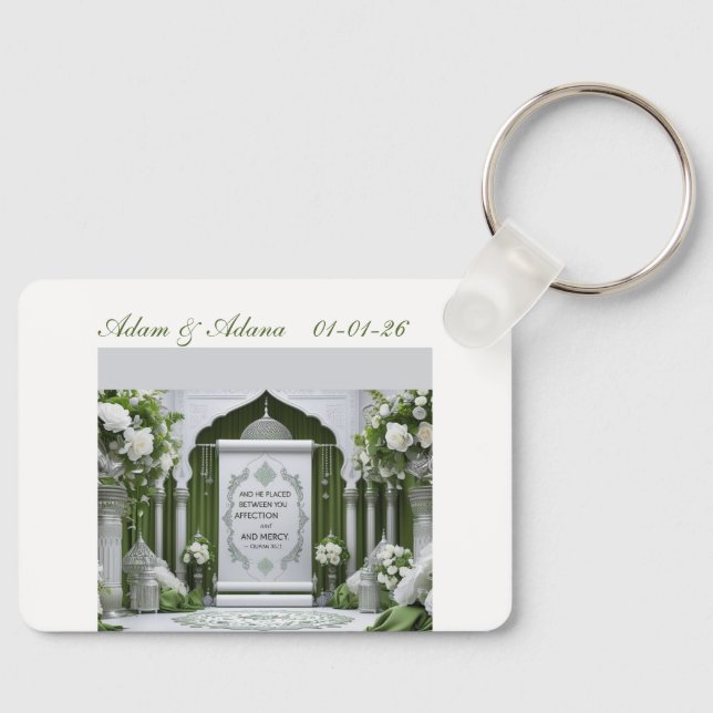 Personalised Islamic Bridal Keychain (Front)
