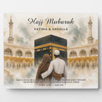 Personalised Islamic Couples Gift, Hajj Mubarak