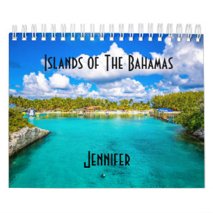 Personalised Islands of The Bahamas Caribbean Calendar