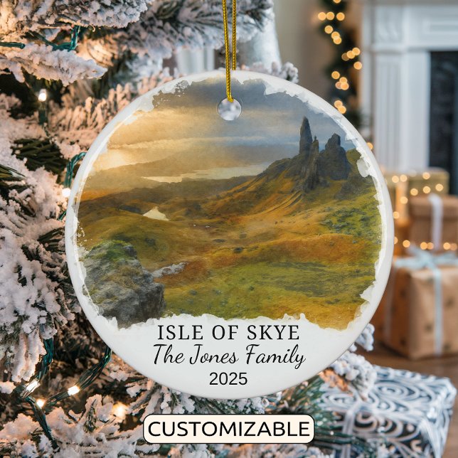 Personalised Isle of Skye Ornament, Scotland Ceramic Ornament (Creator Uploaded)