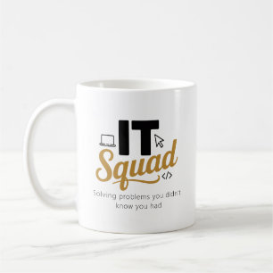 Personalised IT Squad Coffee Mug