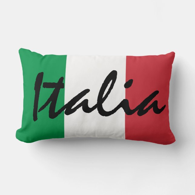 Personalised Italia Italian Flag Lumbar Cushion (Front)