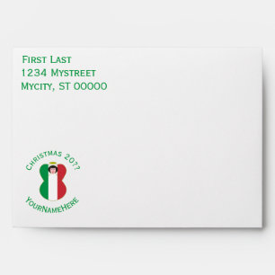 Personalised Italian Angel Christmas Flag Envelope