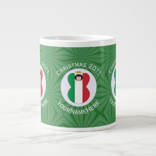 Personalised Italian Angel Christmas Flag  Large Coffee Mug