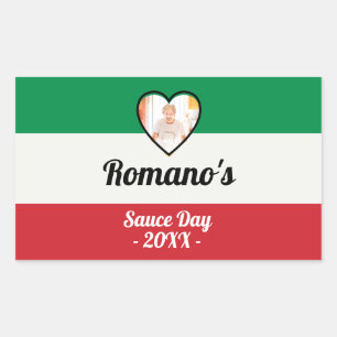 Personalised Italian Family Sauce Day Label