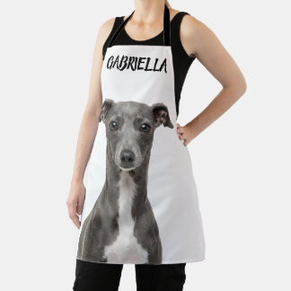 Personalised Italian Greyhound Dog Photo Apron