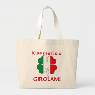 Personalised Italian Kiss Me I'm Girolami Large Tote Bag