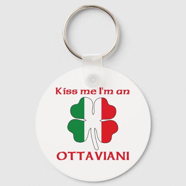 Personalised Italian Kiss Me I'm Ottaviani Key Ring (Front)