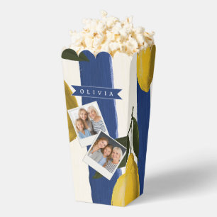 Personalised Italian Lemon Stripe Coastal  Favour Box