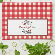 Personalised Italian Red Gingham Cooking
