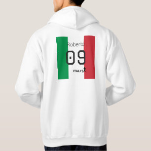 Personalised Italy National Tricolor Soccer Hoodie