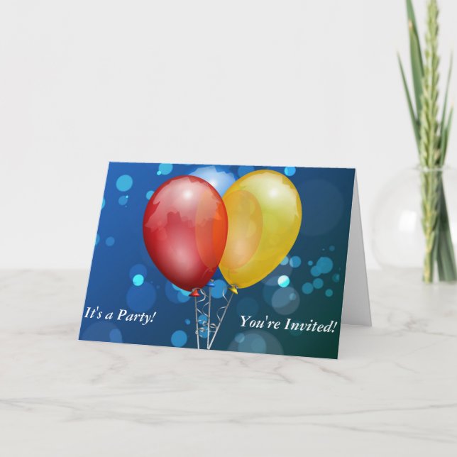 Personalised It's a Party You're Invited Card (Front)