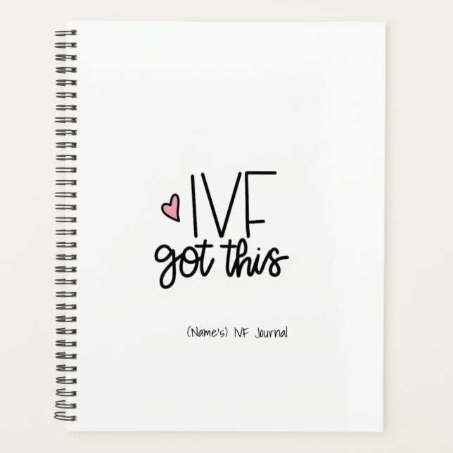 Personalised IVF/Infertility Monthly Planner (Front)