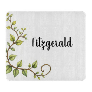 Personalised Ivy Glass Cutting Board