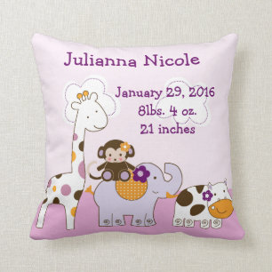 Personalised Jacana Girl Animals Pillow Keepsake
