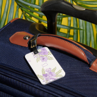 Personalised Jacaranda Blooms Australian Botanical Luggage Tag