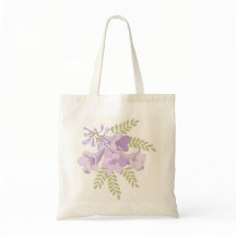 Personalised Jacaranda Blooms Floral Tote Bag