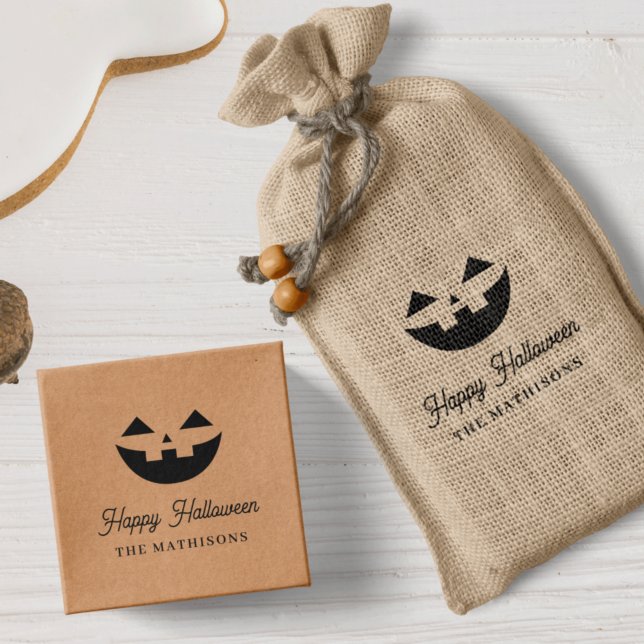 Personalised Jack O Lantern Happy Halloween Self-inking Stamp (Creator Uploaded)