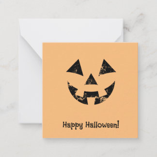Personalised Jack-o-lantern pumpkin face Halloween Card