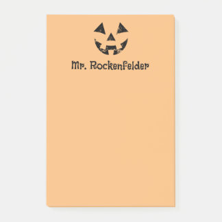 Personalised Jack-o-lantern pumpkin face Halloween Post-it Notes