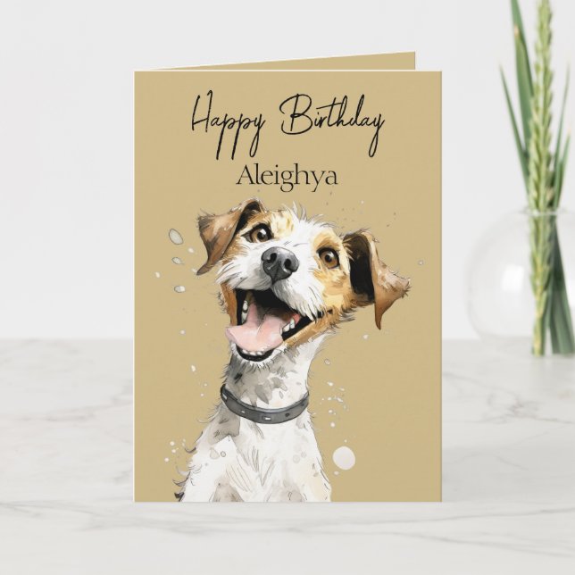 Personalised Jack Russell Card (Front)