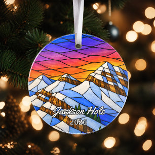 Personalised Jackson Hole Mountain Resort Acrylic Ornament