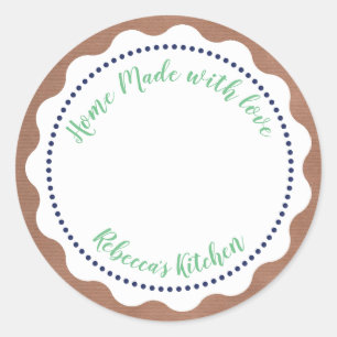Personalised Jam Canning   Homemade  Mason Jar Classic Round Sticker
