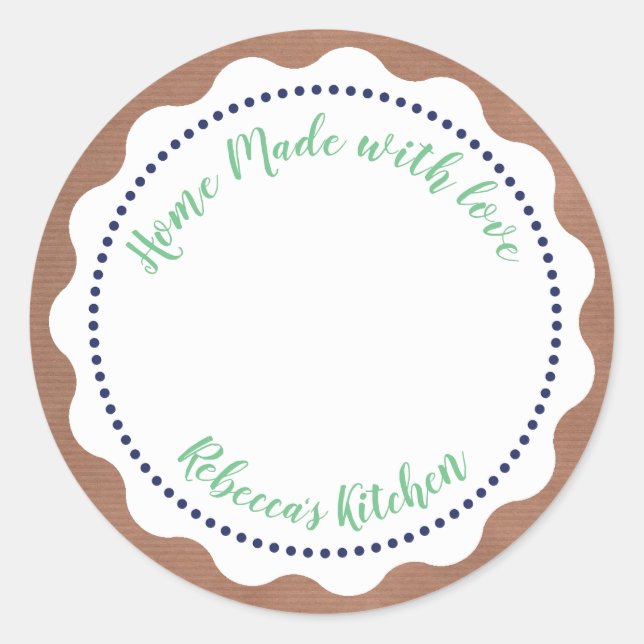 Personalised Jam Canning | Homemade  Mason Jar Classic Round Sticker (Front)