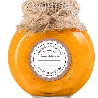 Personalised Jam Canning | Homemade  with love Classic Round Sticker