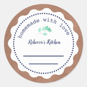 Personalised Jam Canning   Homemade  with love Classic Round Sticker