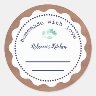 Personalised Jam Canning | Homemade  with love Classic Round Sticker