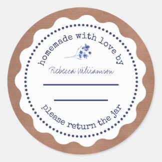 Personalised Jam Canning | Homemade  with love Classic Round Sticker
