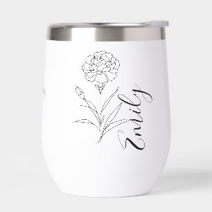 Personalised January Carnation Birth Flower 