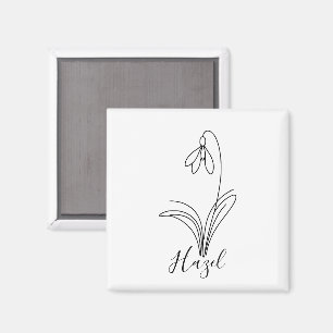 Personalised January Carnation Birth Flower Magnet