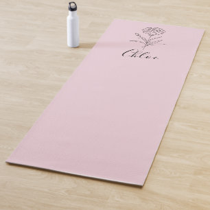 Personalised January Carnation Birth Flower  Yoga Mat