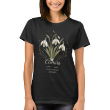 Personalised January Snowdrop Birth Month Flower