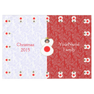 Personalised Japan Angel Flag Black Hair Red White Tablecloth