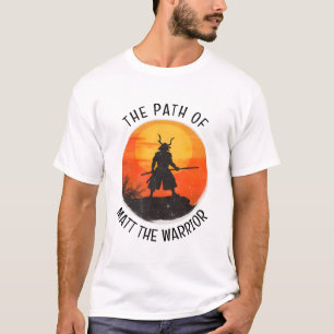 Personalised Japanese Martial Arts Samurai Warrior T-Shirt